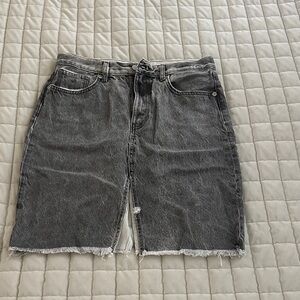 Zara Light Gray Denim Jeans skirt